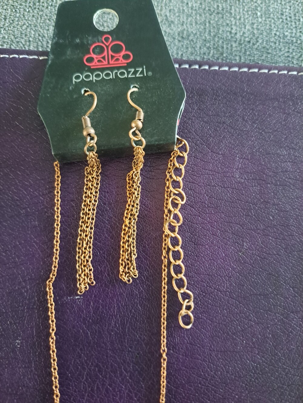 paparazzi Gold Multi-Chain Tassel Earrings